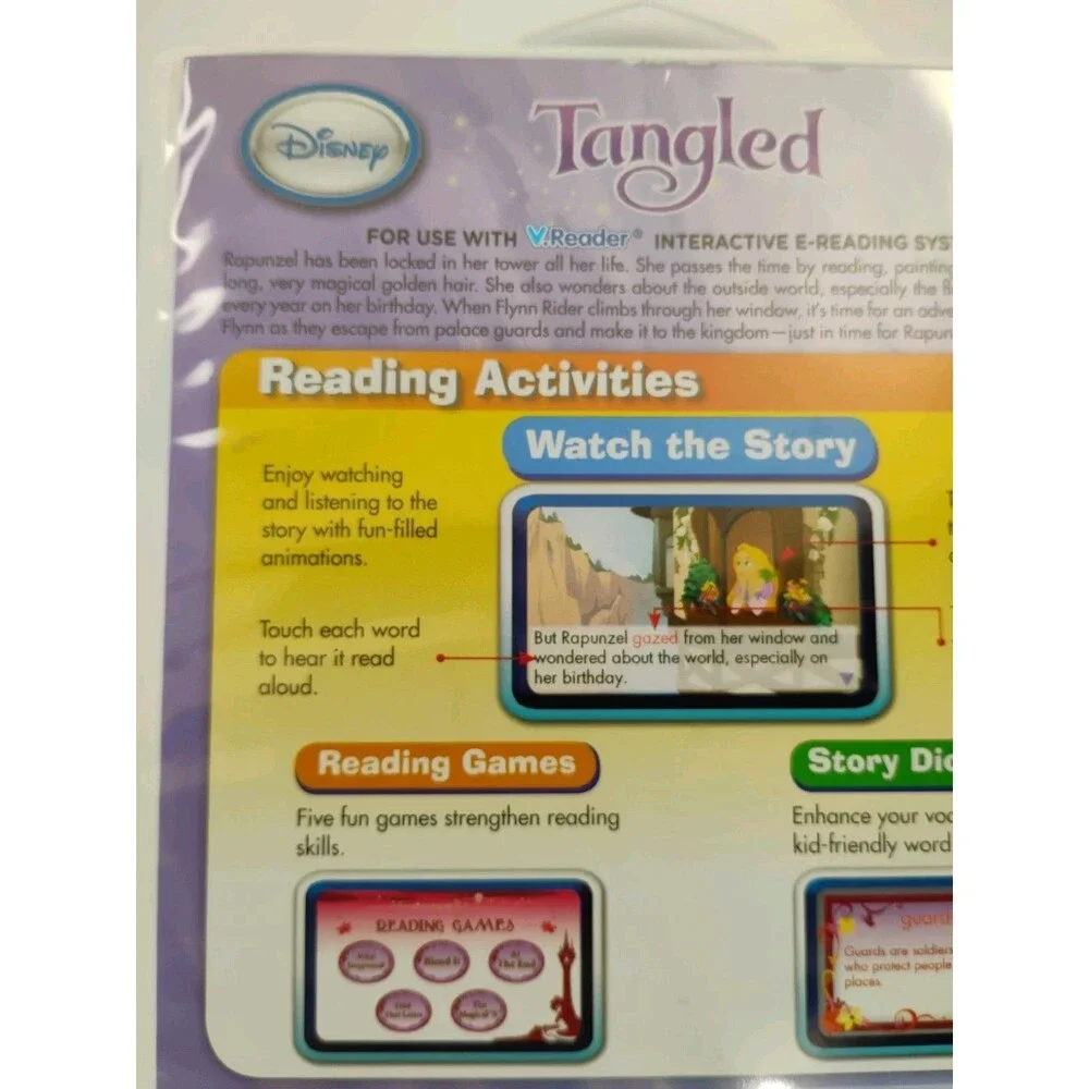 Vtech V.Reader Interactive E-Reading System Disney Tangled Ages 4-6 Years